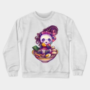 Kawaii Ramen Panda Girl Crewneck Sweatshirt